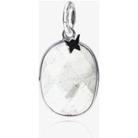 Chrysalis Silver Faceted Clear Crystal Oval Pendant CRPABS-CR