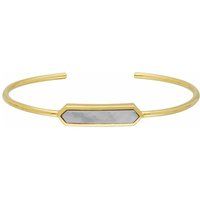 Geometric Prism Blue Lace Agate Bangle in Gold Plated Sterling Silver