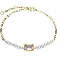 ECFEW™ 'The Unifier' White Topaz & Pearl Chain Bracelet