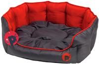 Petface Oxford Oval Dog Bed, Large, Red