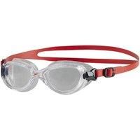 Speedo Junior Futura Classic Swimming Goggles, Anti-Fog, Anti-Leak , Red/Clear, One Size
