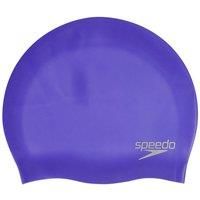 Speedo Unisex-Youth Moulded Silicone Cap, Purple/Red, One Size