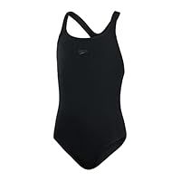 Speedo Girl/'s Eco Endurance+ Medalist Swimsuit | Chlorine Resistance | Recycled Fabric | Comfort Fit | Swiming LeSons | Swim Holiday, Black, 5-65-6