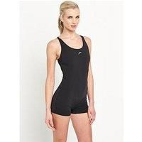 Speedo Women's Eco Endurance+ Legsuit Swimsuit Swimming Costume Black BNWT