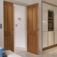 JB Kind Internal Oak Unfinished Rushmore 4P Door (ORUS29)
