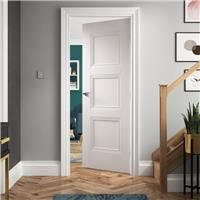 JB Kind Catton 3P Primed Internal Door 35 x 1981 x 686mm in White Mdf