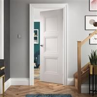 JB Kind Catton 3P Primed Internal Door 35 x 1981 x 762mm in White Mdf
