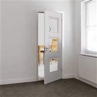 JB Kind Catton 3Lt Clear Primed Internal Door 35 x 1981 x 838mm in White Mdf