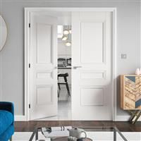 JB Kind Osborne 3P O/S Primed Internal Door 35 x 1981 x 762mm in White Mdf