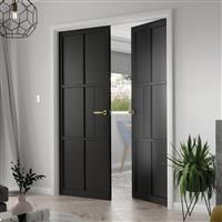 JB Kind Civic Internal Door 35 x 1981 x 686mm in Black Mdf