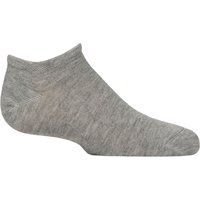 Boys and Girls 1 Pair SOCKSHOP Plain Bamboo Trainer Socks with Smooth Toe Seams Light Grey 9-12 Kids (4-7 Years)