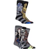 5 Pair Assorted Disney Star Wars Heroes Yoda, Chewbacca, C-3P0, R2-D2 and Han Solo Socks Men's 11-14 Mens - Film & TV Characters