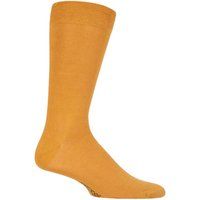 1 Pair Mellow Yellow Colour Burst Bamboo Socks with Smooth Toe Seams Men's 12-14 Mens - SOCKSHOP