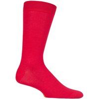 1 Pair Redder Than Red Colour Burst Bamboo Socks with Smooth Toe Seams Men's 12-14 Mens - SOCKSHOP