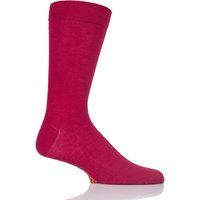 1 Pair Raspberry Beret Colour Burst Bamboo Socks with Smooth Toe Seams Men's 12-14 Mens - SOCKSHOP