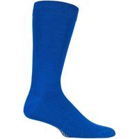 SockShop Mens Colour Burst Plain Bamboo Socks with Smooth Toe Seams Pack of 1 True Blue 12-14