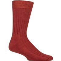 Mens & Ladies 1 Pair Glenmuir Cotton Cushioned Golf Socks Terracotta 4-8 Ladies