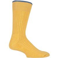1 Pair Marigold Cotton Cushioned Golf Socks Unisex 12-14 Mens - Glenmuir
