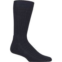 1 Pair Rich Navy / Blue Cotton Cushioned Golf Socks Unisex 12-14 Mens - Glenmuir