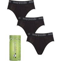 Mens 3 Pack SOCKSHOP Lazy Panda Bamboo Briefs Black Large