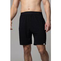 Mens 1 Pack Lazy Panda Bamboo Loungewear Selection Shorts Black Shorts Small