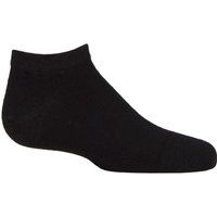 Boys and Girls 1 Pair SOCKSHOP Plain Bamboo No Show Socks with Smooth Toe Seams Black 9-12 Kids (4-7 Years)