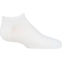 Boys and Girls 1 Pair SOCKSHOP Plain Bamboo No Show Socks with Smooth Toe Seams White 4-5.5 Kids (13-14 Years)