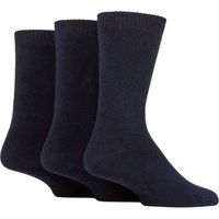 Mens 3 Pair SOCKSHOP Full Cushion Bamboo Boot Socks Navy 7-11 Mens