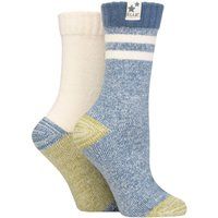 Women's 2 Pair Elle Soft Ribbed Boot Socks Autumn Apple 4-8