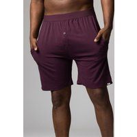 Mens 1 Pack Lazy Panda Bamboo Loungewear Selection Shorts Burgundy XX Large