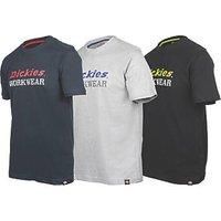 Dickies Rutland Short Sleeve T-Shirt Set Assorted Colours Small 37 3/4" Chest 3 Pieces (894RT)