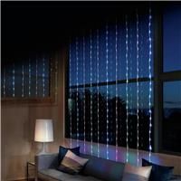 Premier Decorations 240 LED Waterfall Curtain Christmas Lights -  Multi Coloured