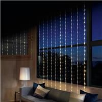 Premier Decorations 240 LED Waterfall Curtain Lights - Warm White