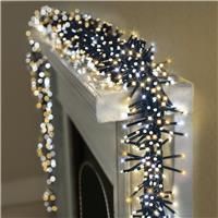 Premier Decorations 480 White LED Christmas Cluster Lights