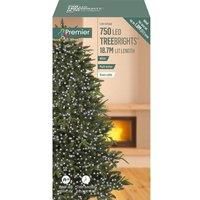 Premier Decorations - 750 Multi Action TreeBrights LED Lights with Timer - White