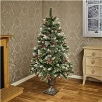 Premier Decorations 5ft Pre-lit Needle Pine Christmas Tree - Green