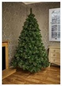Premier Decorations Ridgemere Pre-Lit Pine Dew Drop Tip Christmas Tree - 7ft