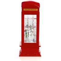 Premier BO Christmas Glitter Water Spinner /'Telephone Box/' Decoration - Santa Design