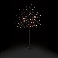 Premier Decorations 5ft White LED Pre-lit Cherry Tree -Black