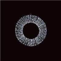 Premier Decorations 45cm Light Up Beaded Silver Wreath Indoor Outdoor Use Eco Friendly White LEDs Christmas Decoration Xmas Festive Décor