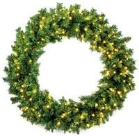 Premier Decorations Pre lit Oregon Christmas Wreath