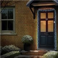 Christmas Lights Door Garland Superbright LED 5.5m Rainbow Warm Ice White LEDs