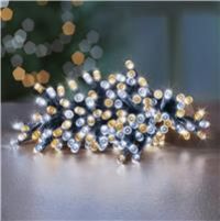 Battery Operated String Lights 1000 White/Warm White LEDs Indoor/Outdoor Timer