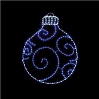 Premier Twinkling LED Christmas Bauble Shape Light Decoration 78x59cm Blue/White