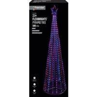 PREMIER 2.1 m FlexiBrights Pyramid Tree - Multicolour