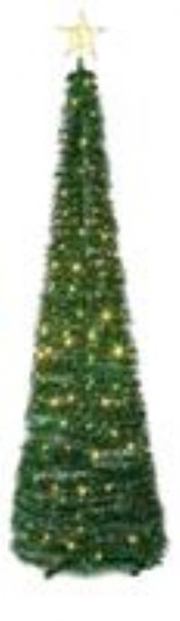 Premier Decorations 6ft Pre lit Pop Up Slim Christmas Tree