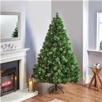 Premier Prelit 240 LEDs Nevada Fir Bristle Christmas Tree