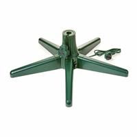 Premier Rotating Christmas Tree Stand for Artificial Trees up to 2.4m – Electric Green Tree Base with Full 360° Rotation and Plug Socket