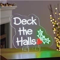 Premier Deck The Halls Hanging Lit Christmas Neon Sign