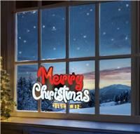 Merry Christmas Greeting Infinity Mirror Light Window Decoration LED Light 40cm